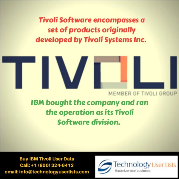 IBM Tivoli User Data