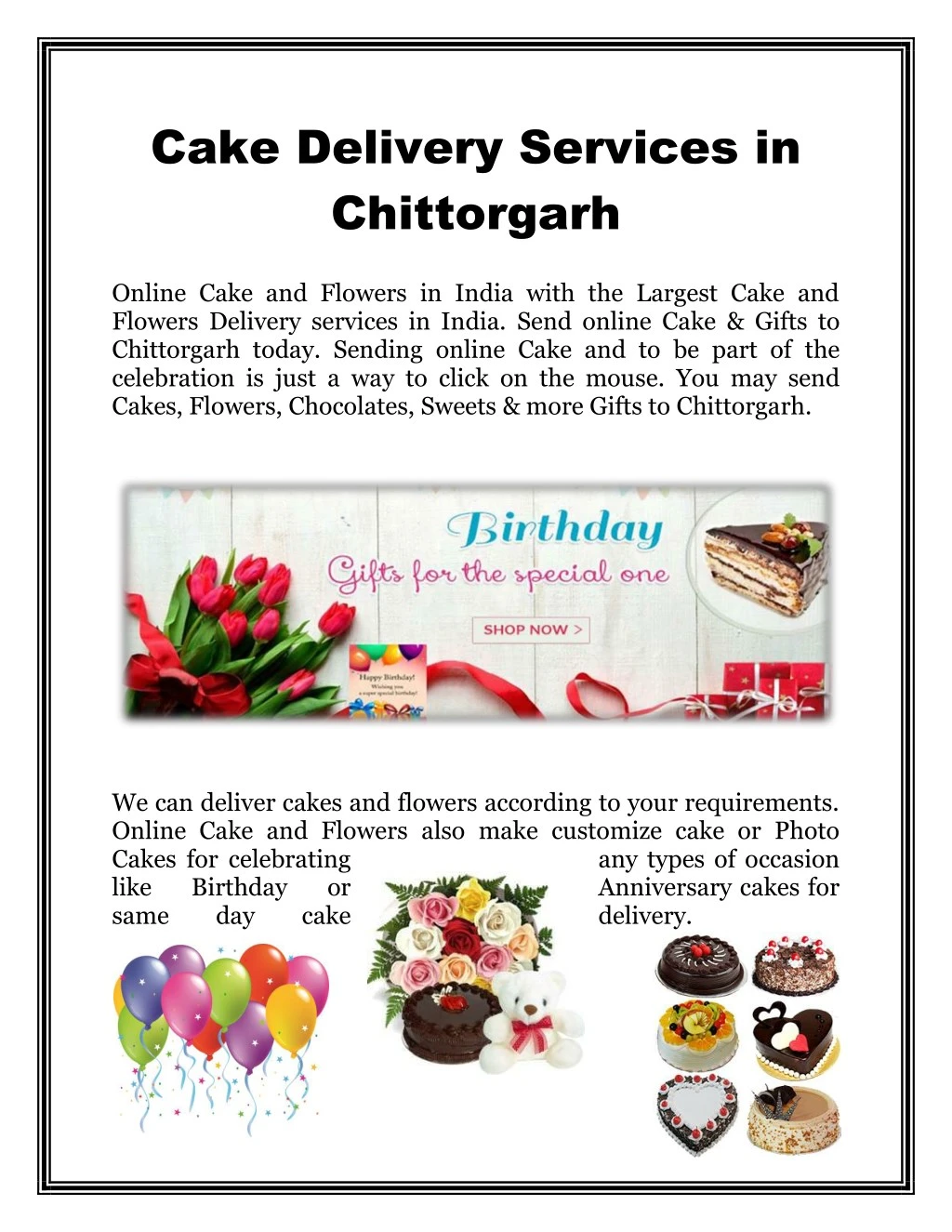 cake delivery services in chittorgarh