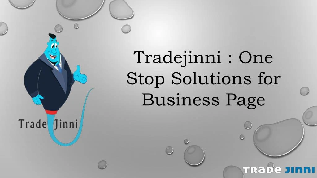 tradejinni one stop solutions for business page