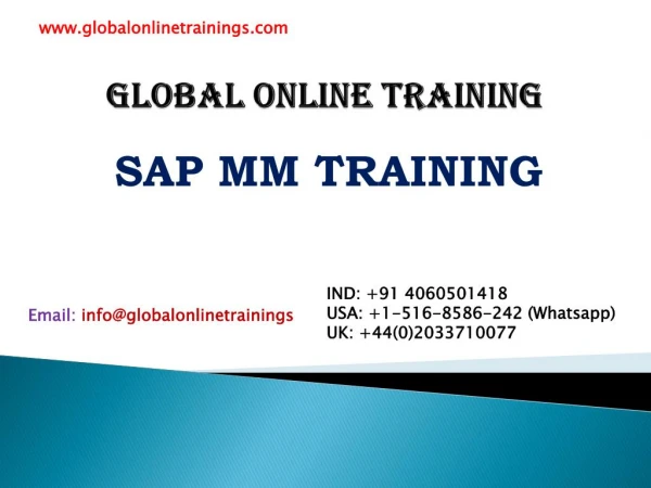 SAP MM Training | SAP Material Management Online Course - GOT