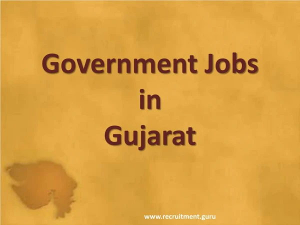 Latest Government Jobs in Gujarat