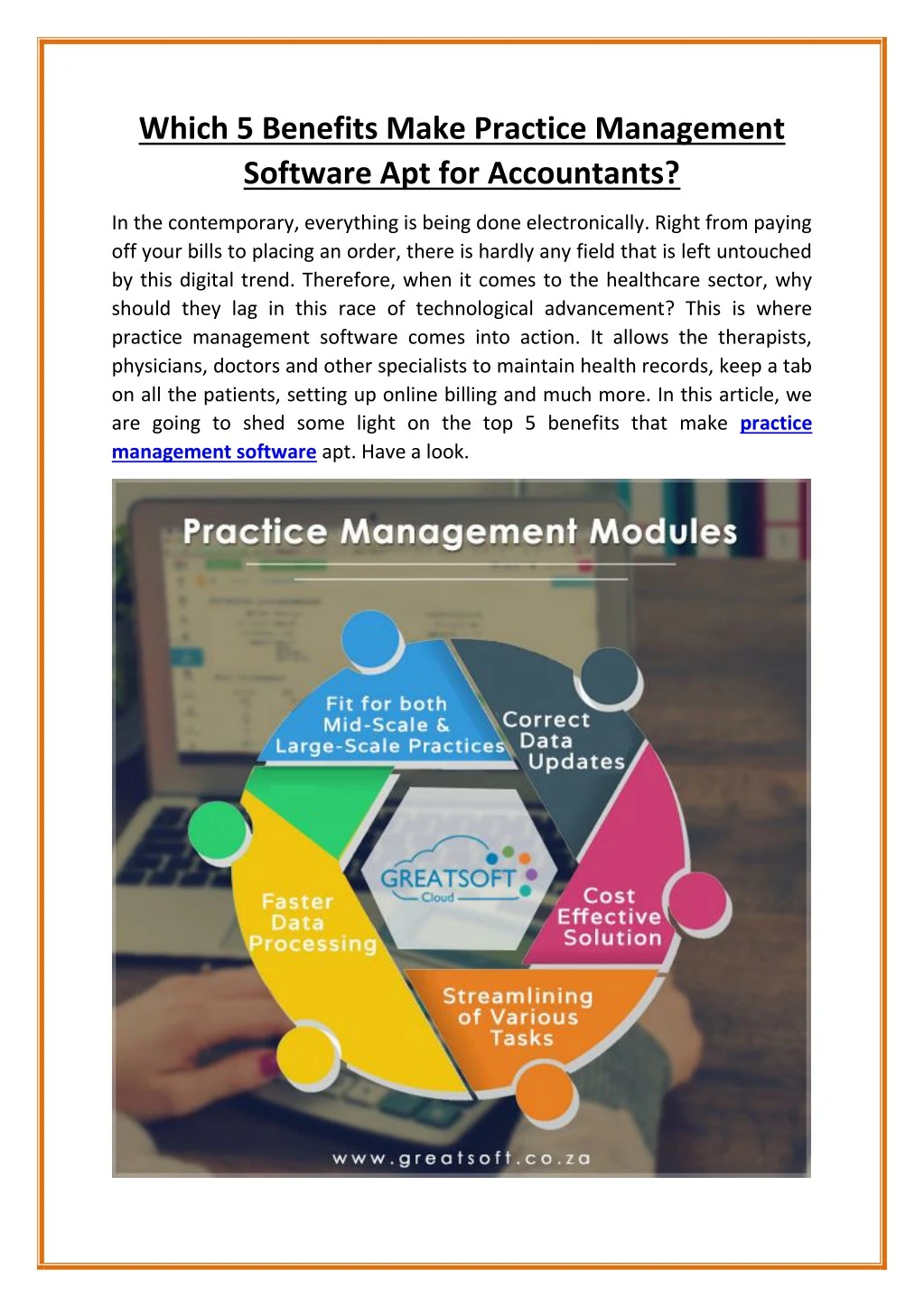 which 5 benefits make practice management