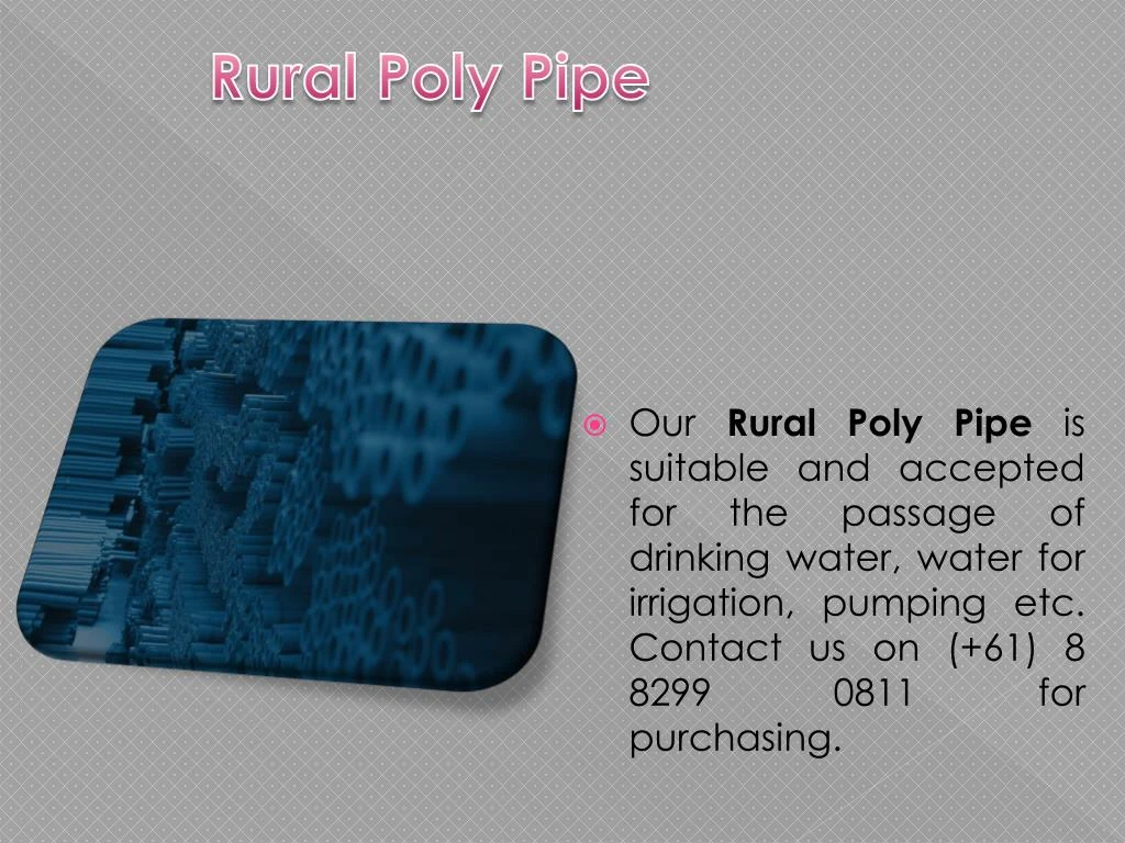 rural poly pipe