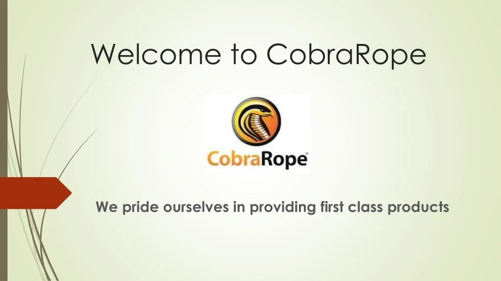 welcome to c obrarope