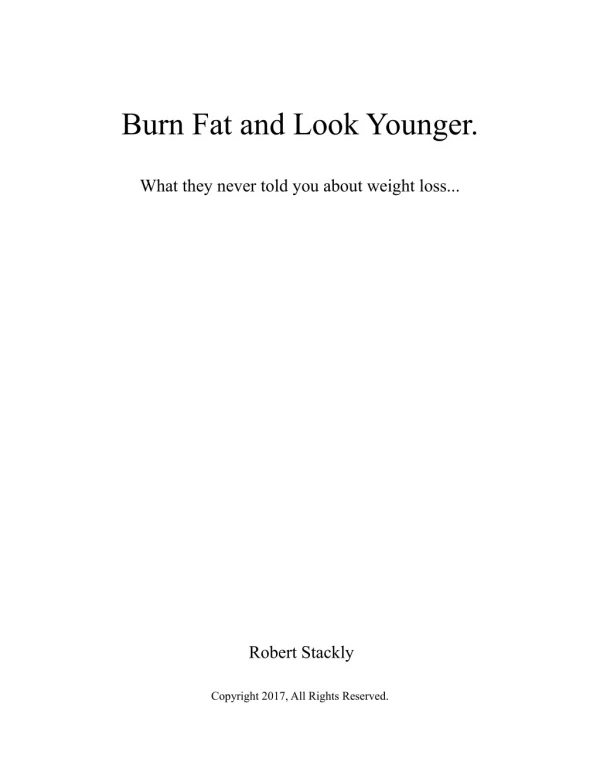 Burn Fat and Look Younger