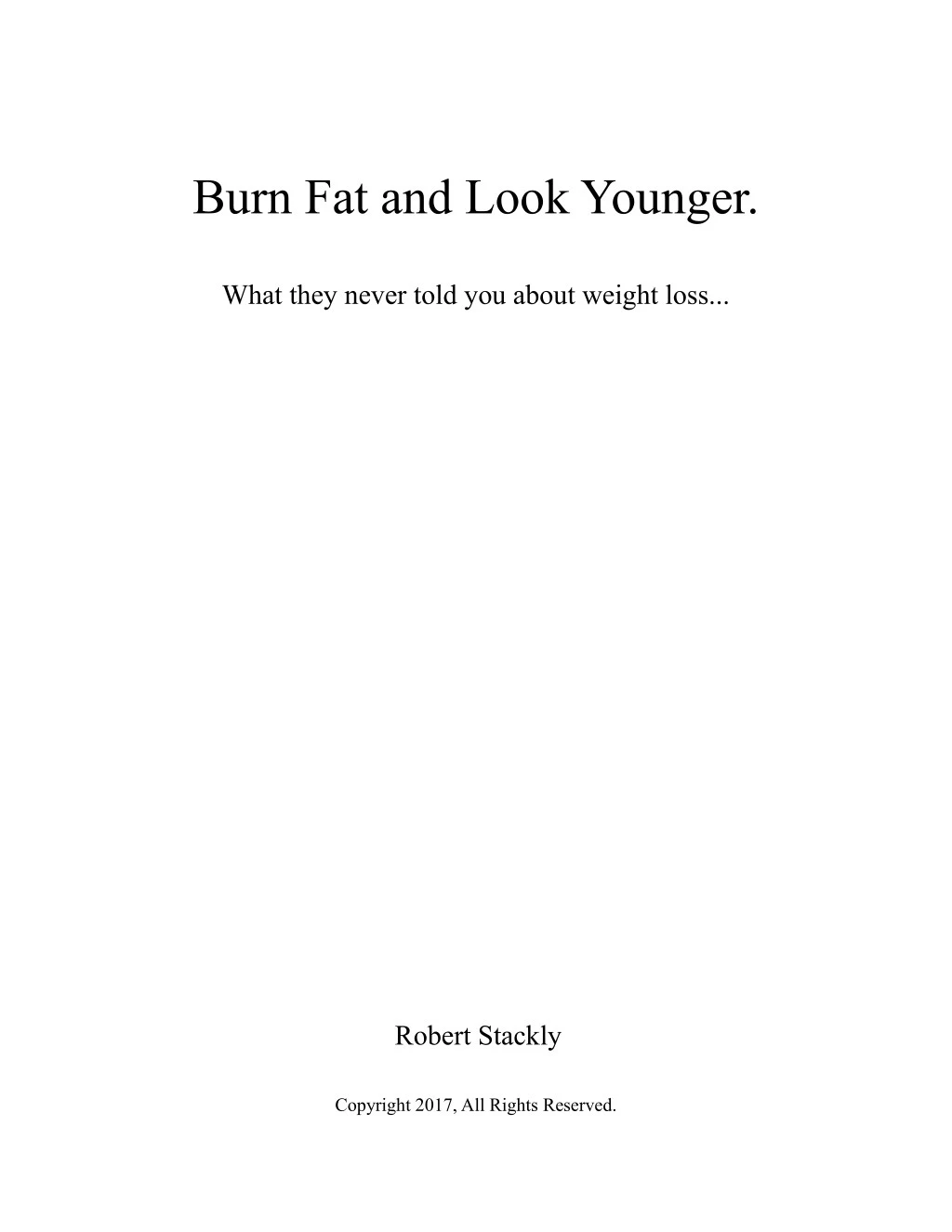 burn fat and look younger
