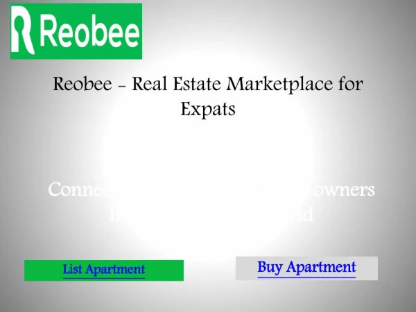 Reobee - Real Estate Marketplace for Expats
