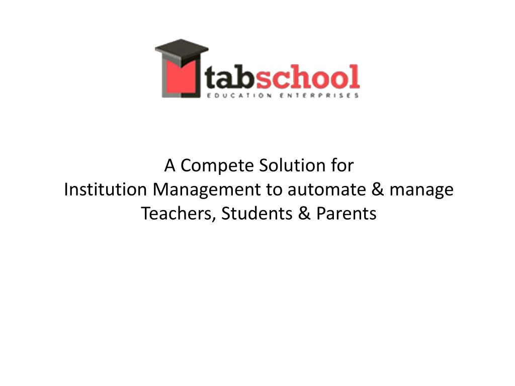 a compete solution for institution management
