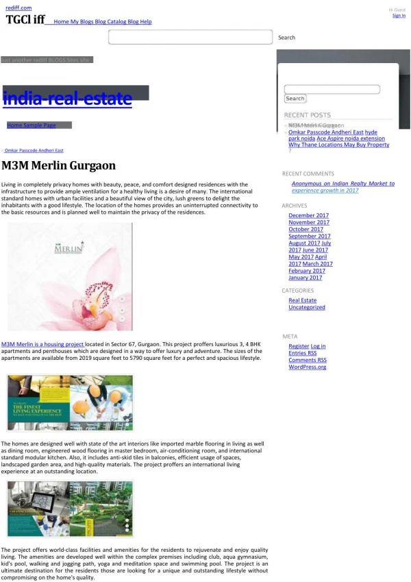 M3 m merlin in gurgaon