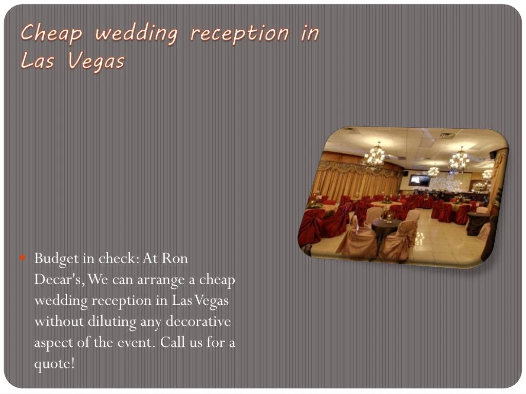 cheap wedding reception in las vegas