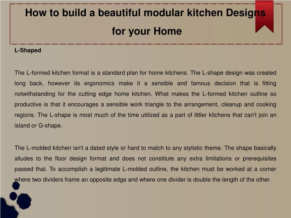 how to build a beautiful modular kitchen designs