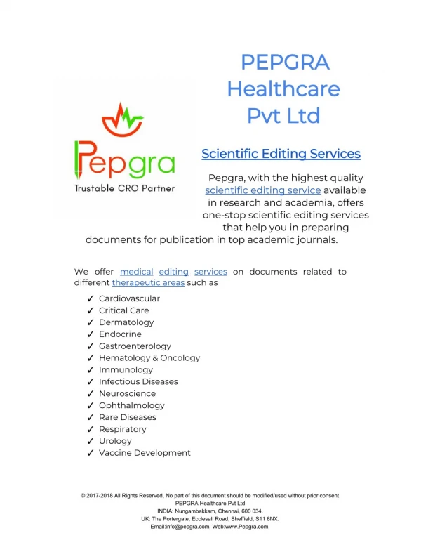 Scientific manuscript editing and proofreading services | PEPGRA