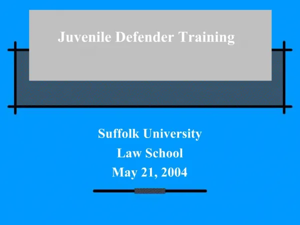 Juvenile Defender Training