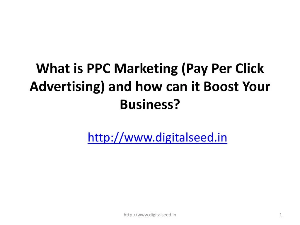 what is ppc marketing pay per click advertising