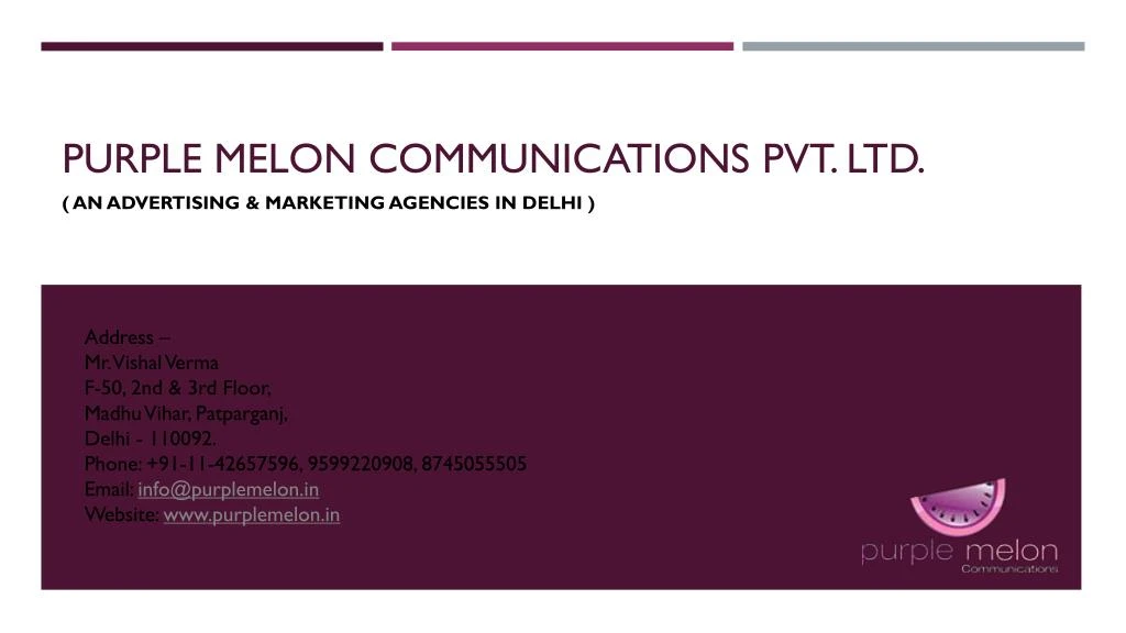 purple melon communications pvt ltd