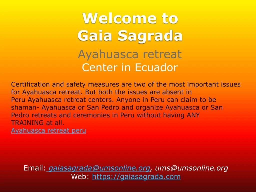 welcome to gaia sagrada