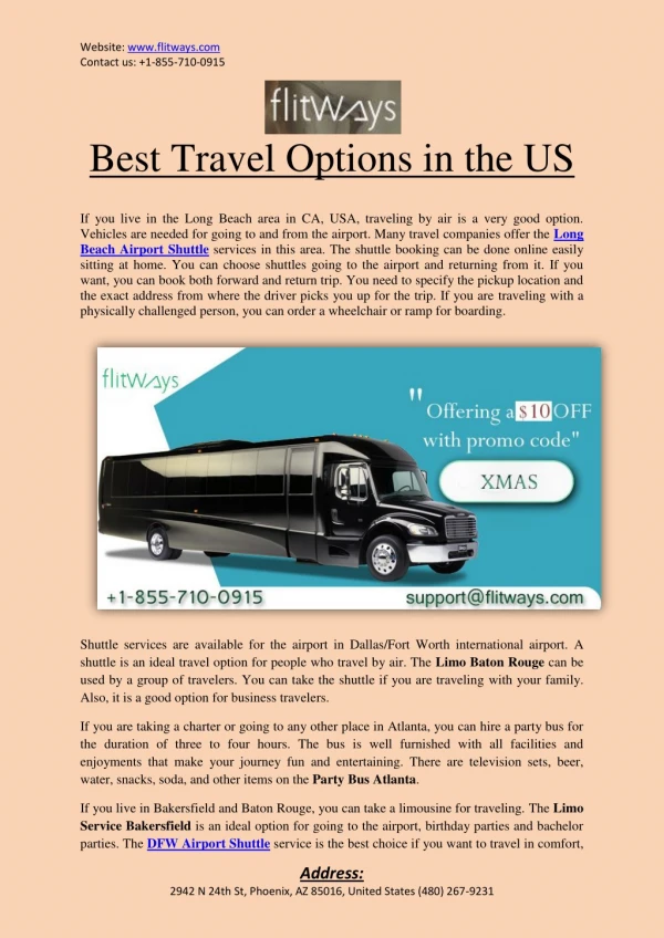 Best Travel Options in the US