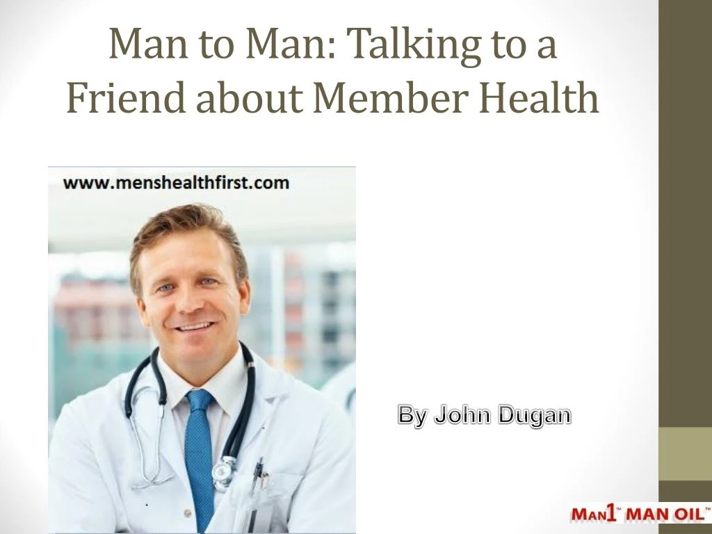 man to man talking to a friend about member health