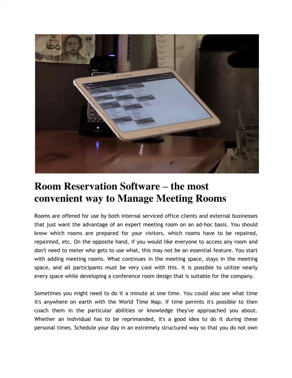 Room reservation software 