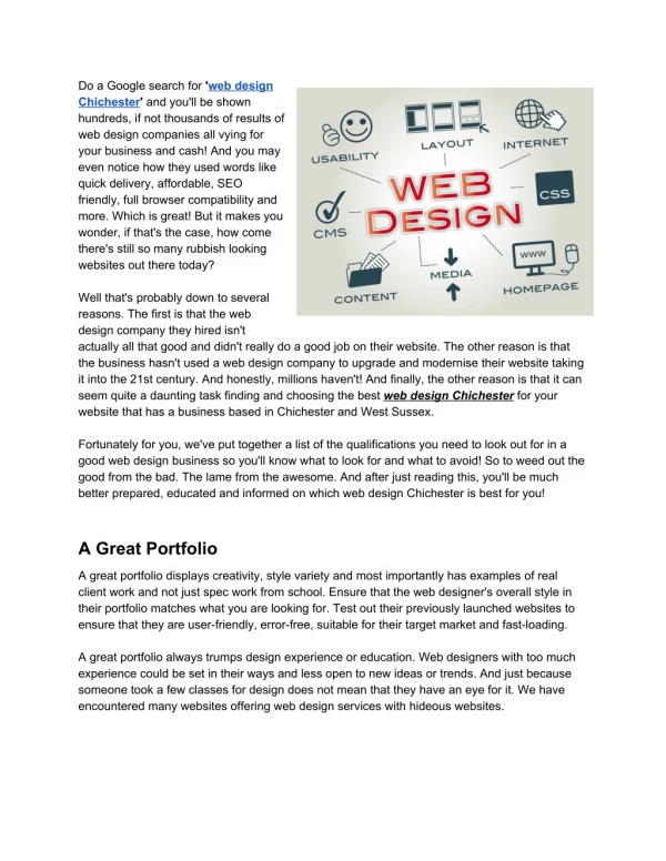 How to Choose the Best Web Design Chichester for Your Website and Business
