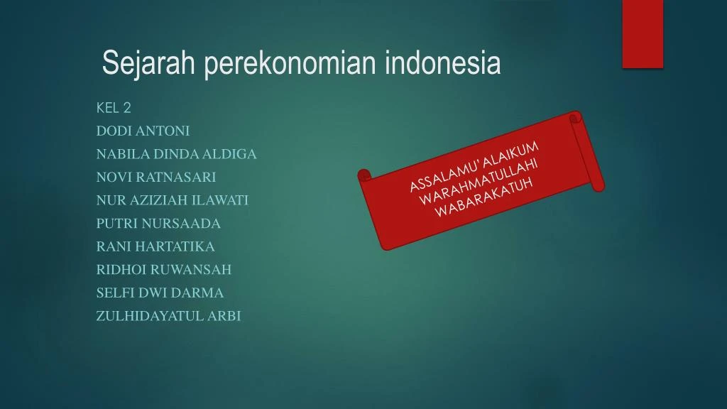 sejarah perekonomian indonesia