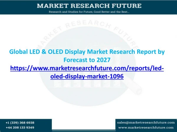 Global LED & OLED Display Market Research Report by Forecast to 2027