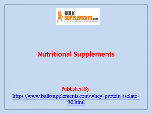 Nutritional Supplements