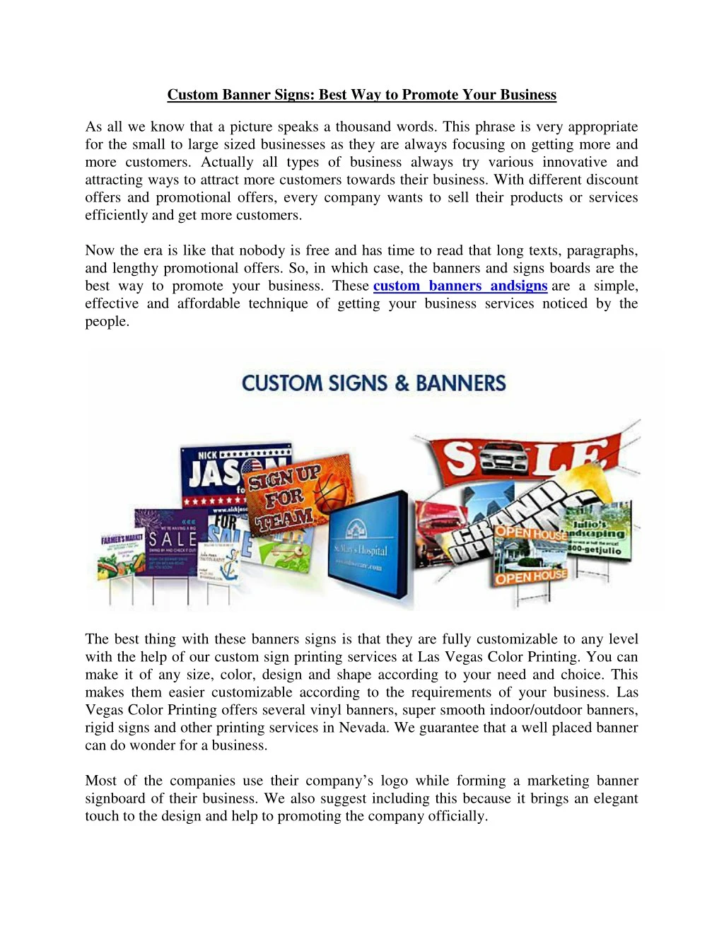 custom banner signs best way to promote your
