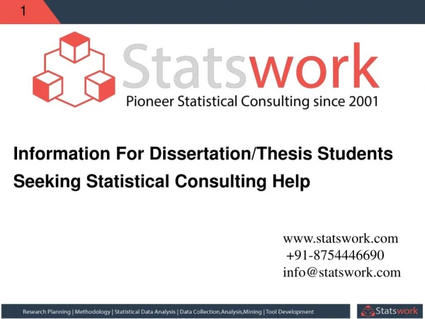Information for dissertation/thesis students seeking statistical consulting help