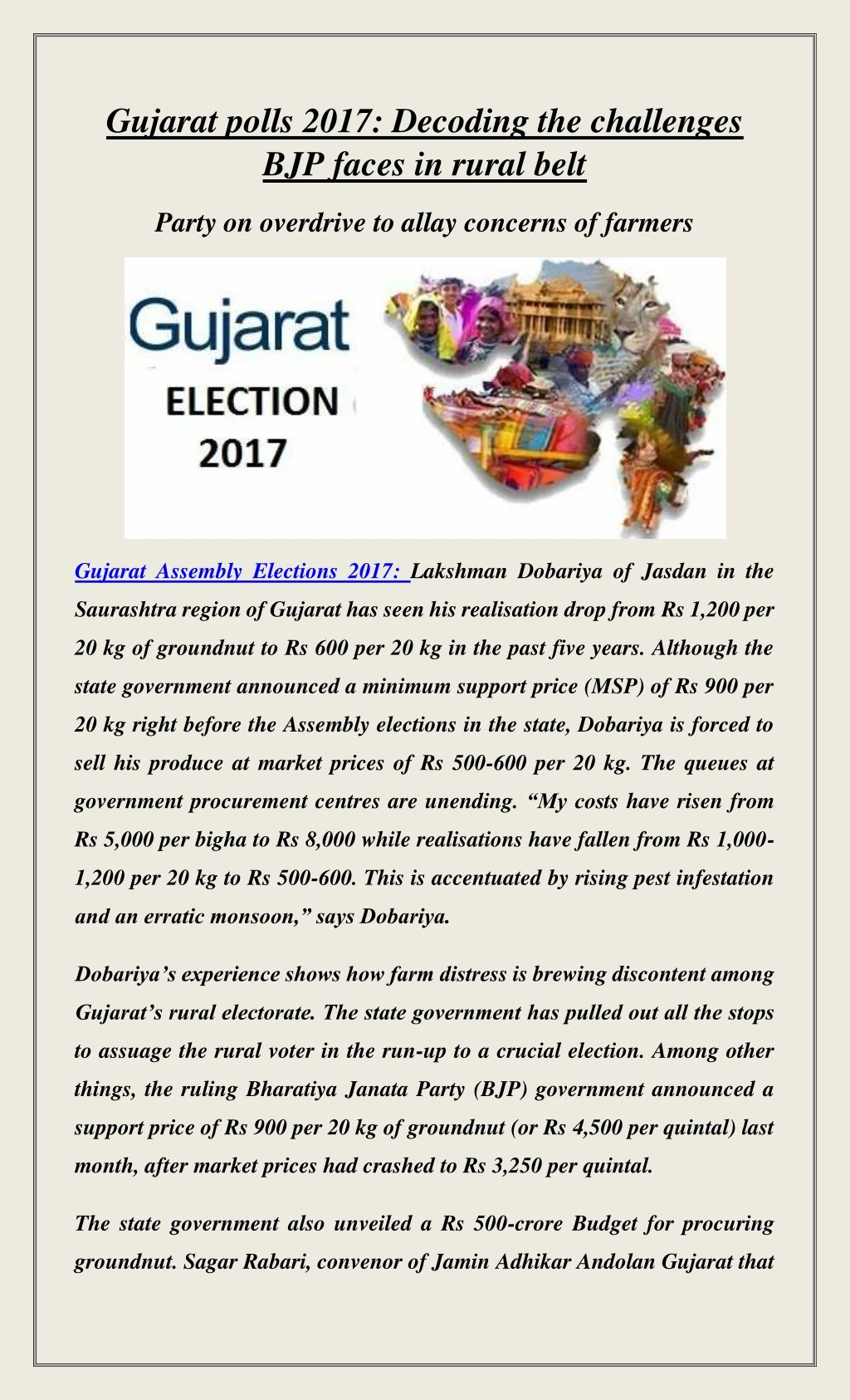 gujarat polls 2017 decoding the challenges