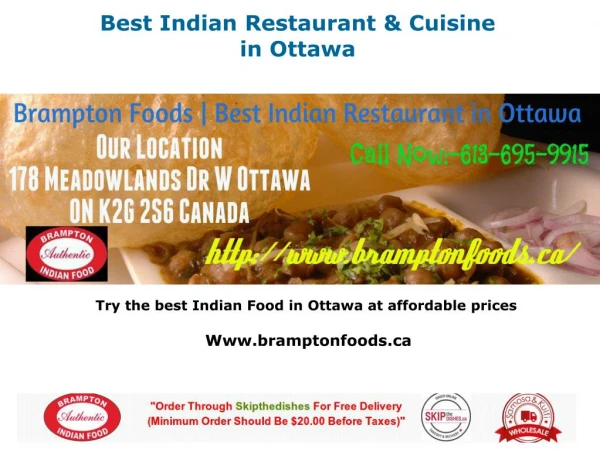 Best Indian Restaurant & Cuisine in Ottawa
