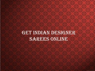 Get Indian designer sarees online