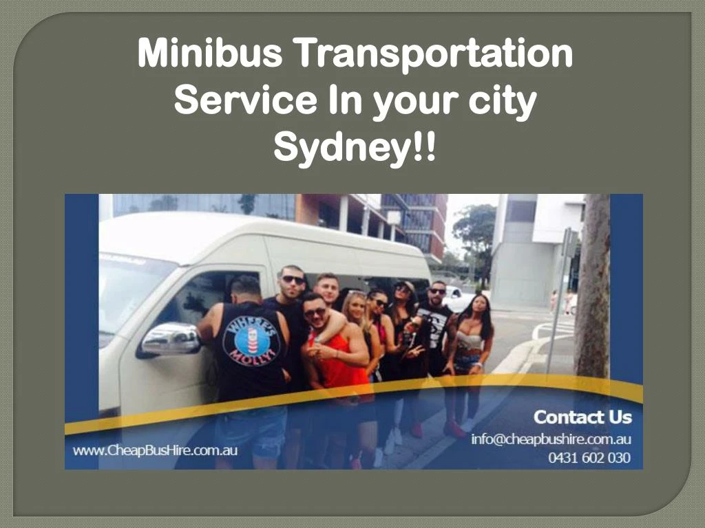 minibus transportation service in your city sydney