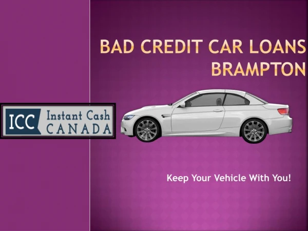 Get Bad Credit Car Loans Brampton