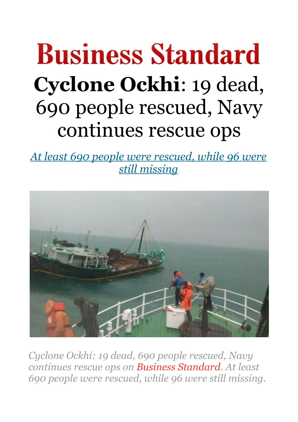 cyclone ockhi 19 dead 690 people rescued navy