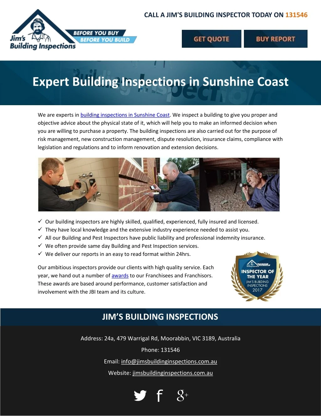 call a jim s building inspector today on 131546