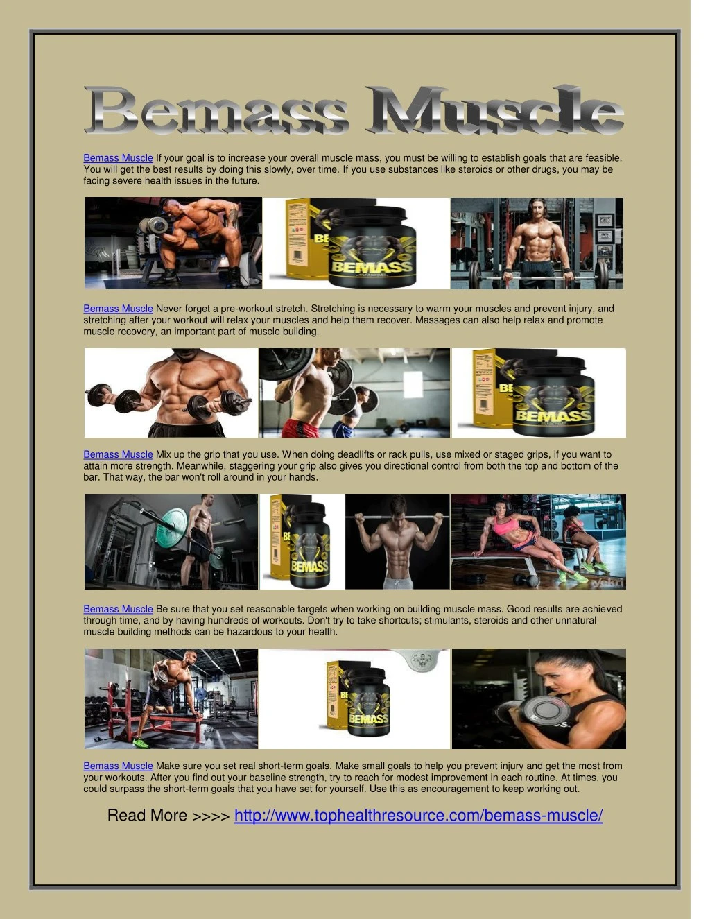 bemass muscle if your goal is to increase your