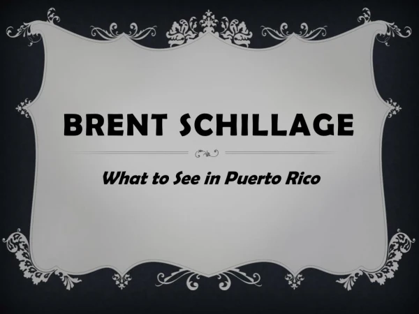 Brent Schillage - What to see in puerto rico