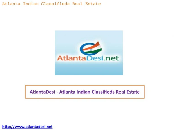 AtlantaDesi - Atlanta Indian Classifieds Real Estate