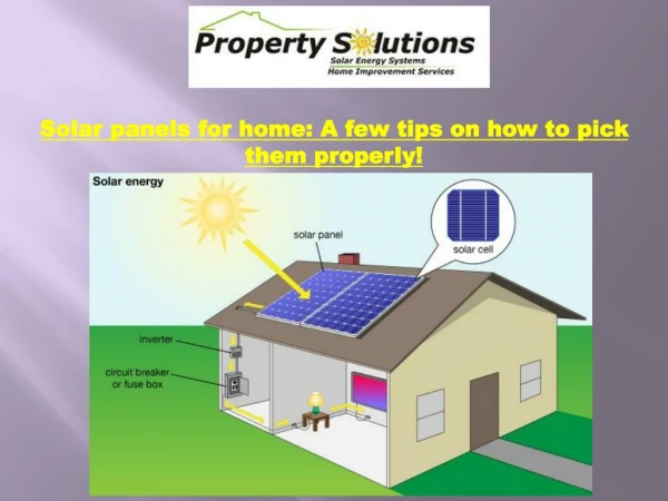 Solar panels for home A few tips on how to pick them properly