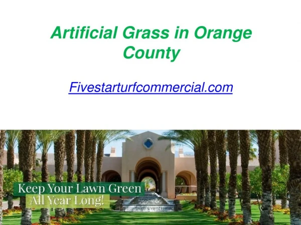 Artificial Grass in Orange County - Fivestarturfcommercial.com