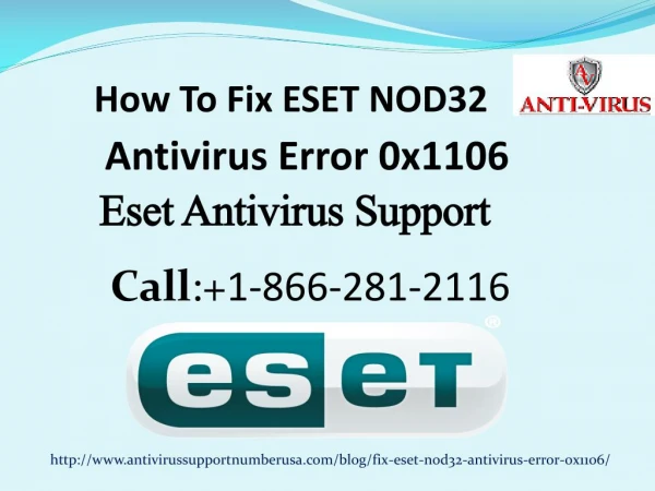 How To Fix ESET NOD32 Antivirus Error 0x1106?