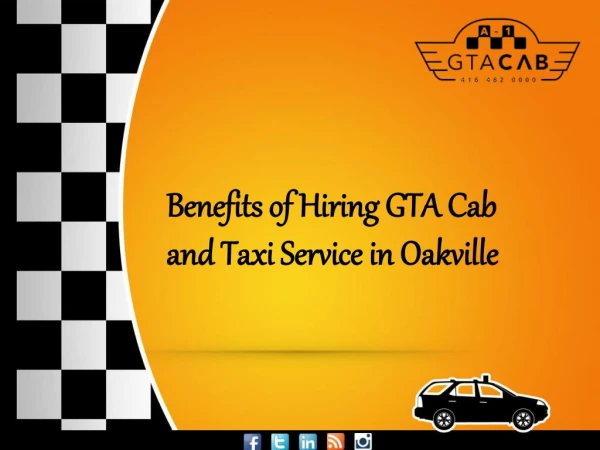 Benefits of GTA Cab’s Taxi Service in Oakville