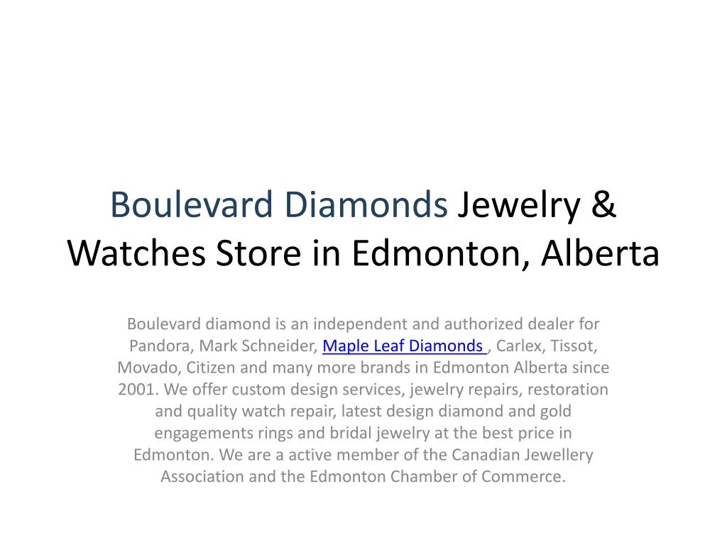 boulevard diamonds jewelry watches store in edmonton alberta