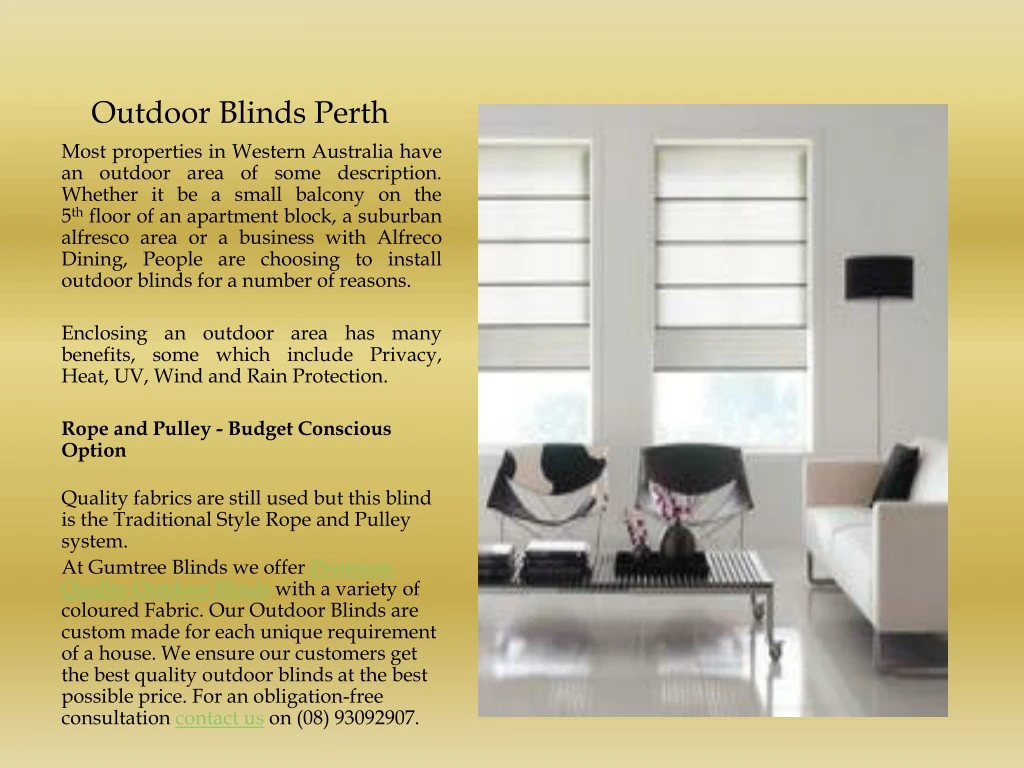 outdoor blinds perth most properties in western