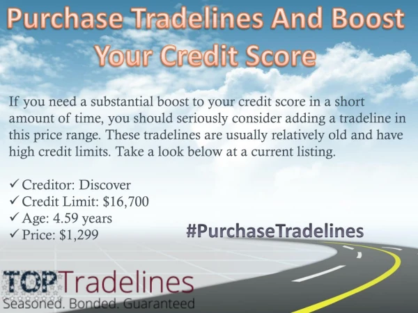 Purchase Tradelines And Boost Your Credit Score