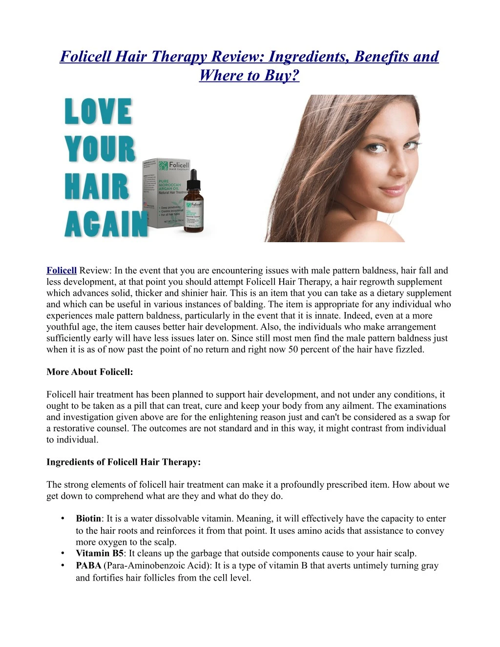 folicell hair therapy review ingredients benefits