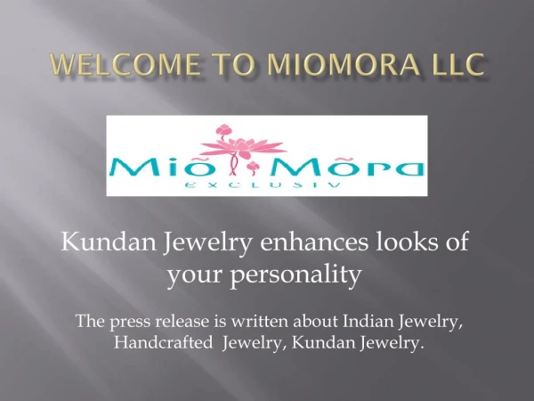 Kundan Jewelry enhances looks of your personality