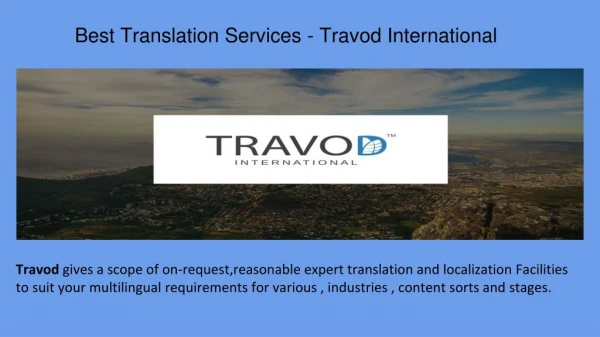 Travod International - Translation Specialists in London