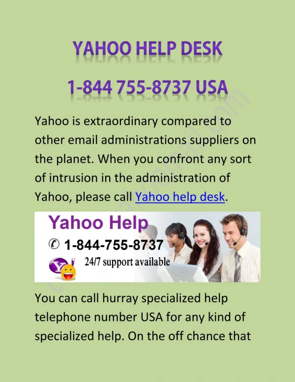 Yahoo help desk 1844 755 8737 usa